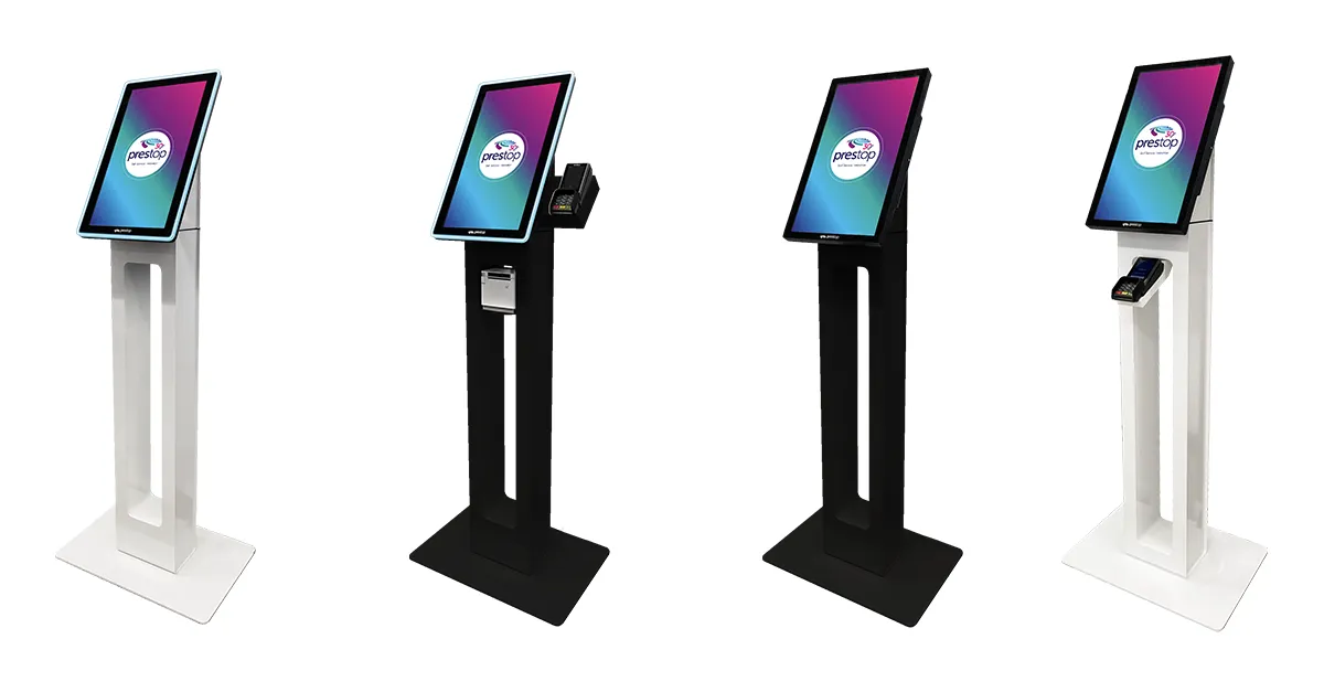 prestop slim kiosk 22 inch portrait variaties