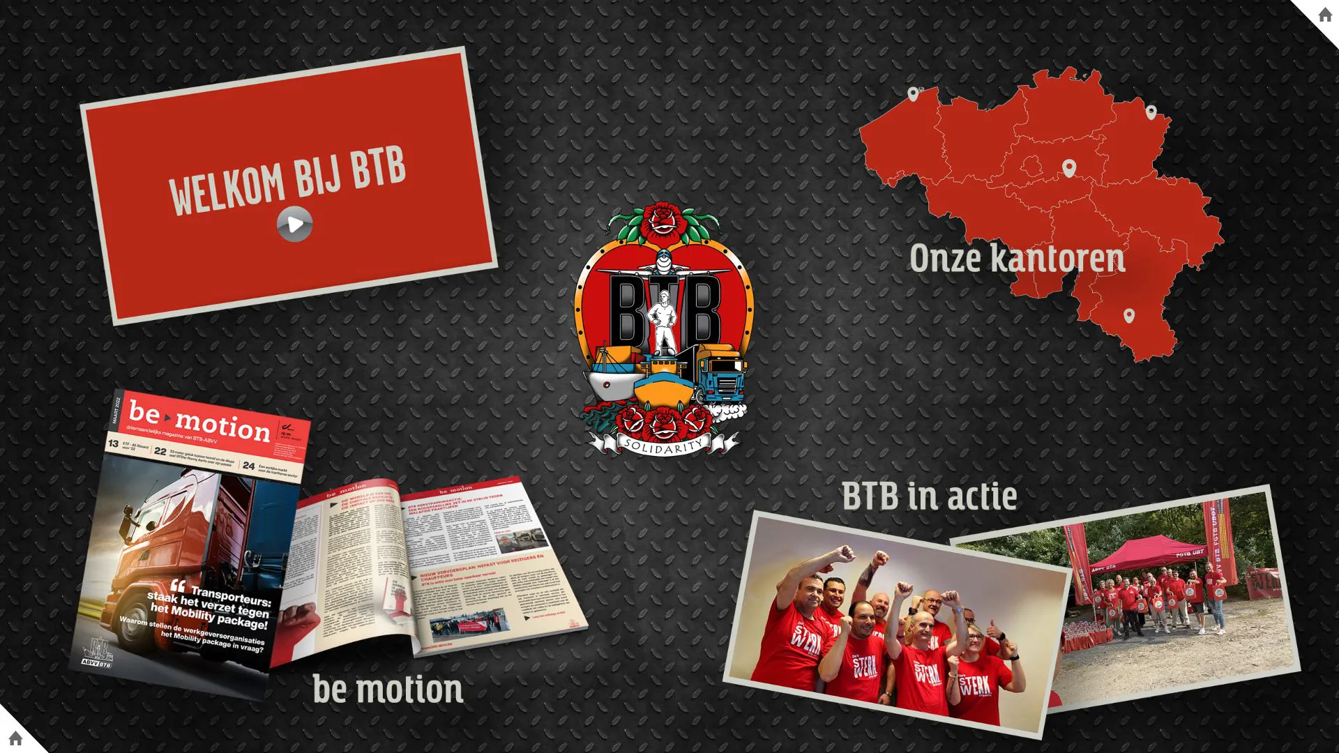 Introductie Omnitapps screenshots touch table rental BTB ABVV 2024
