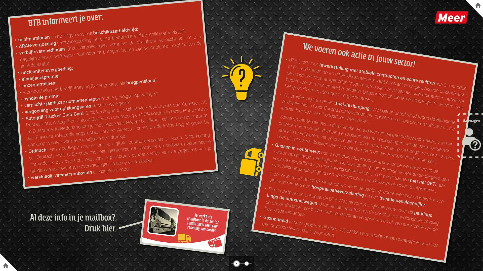 Wat doet BTB Omnitapps screenshots touch table rental BTB ABVV 2024