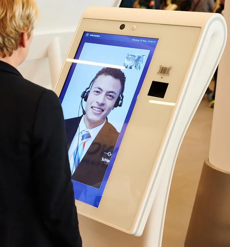 Schiphol self-service unit Prestop videobellen