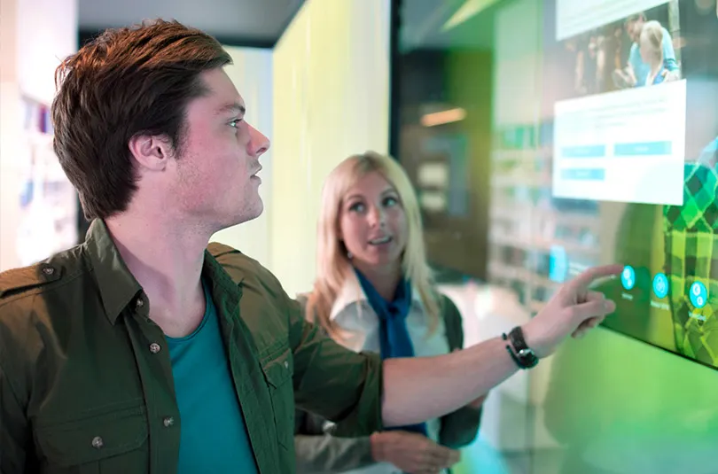 Prestop touch videowall voor KPN