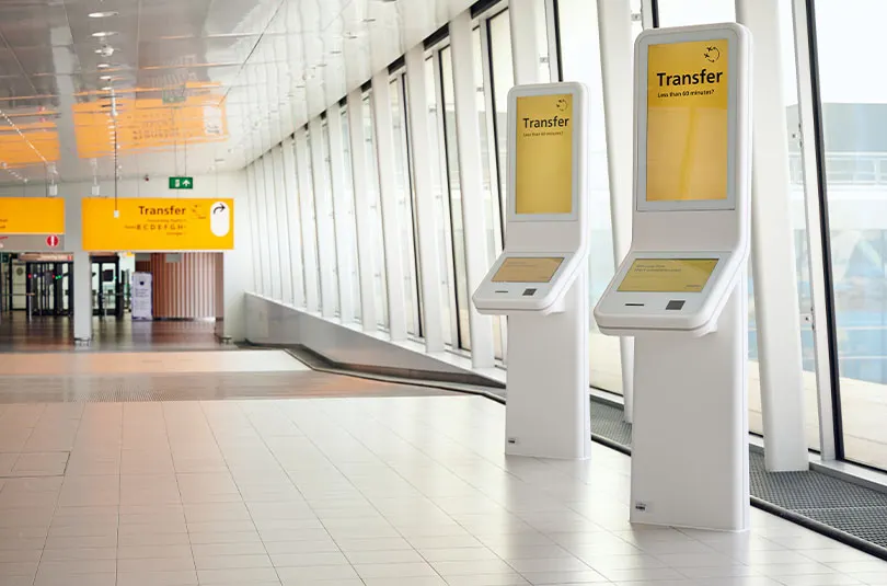 ticket scan zuilen Schiphol van Prestop