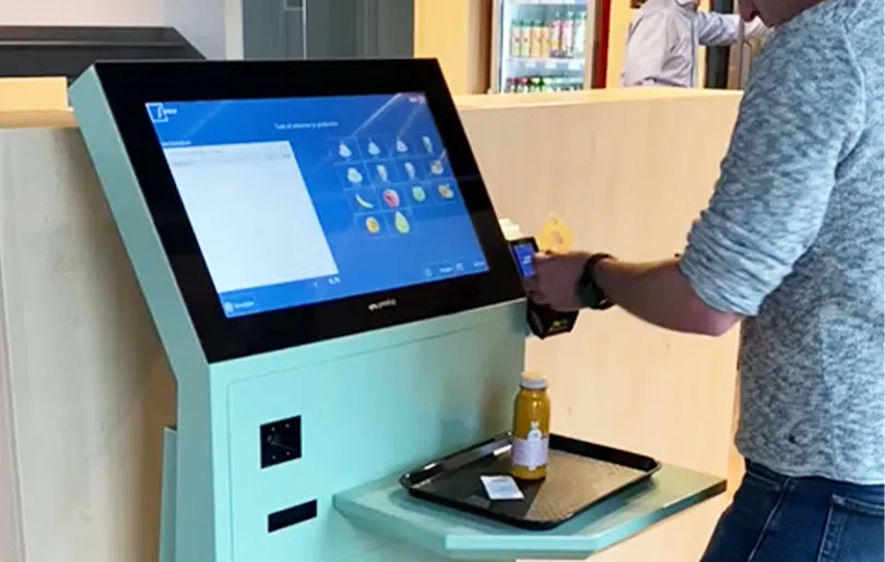 Prestop self-service order kiosk cantine