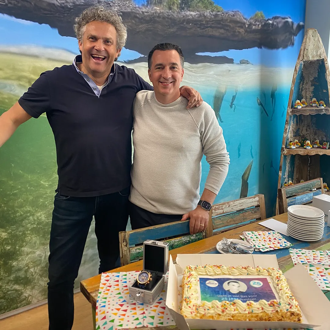 Bas 25 jaar bij Prestop