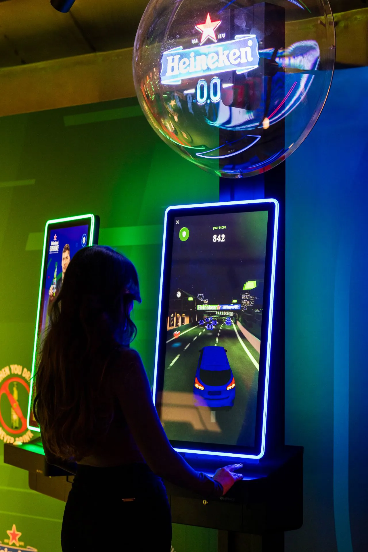 Heineken Experience Formule 1® spel op Prestop kiosk
