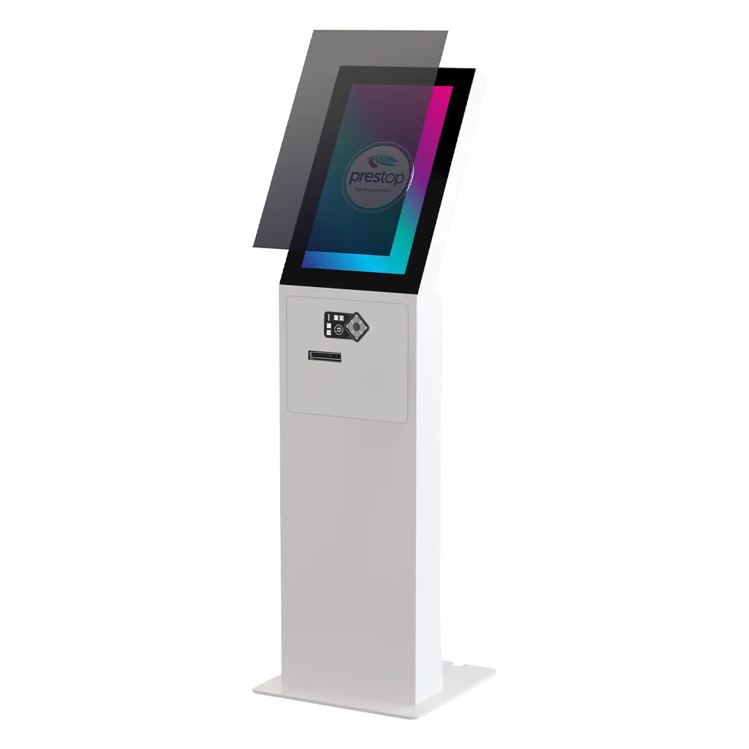 Q‑line 24” Qmatic kiosk met privacyfilter