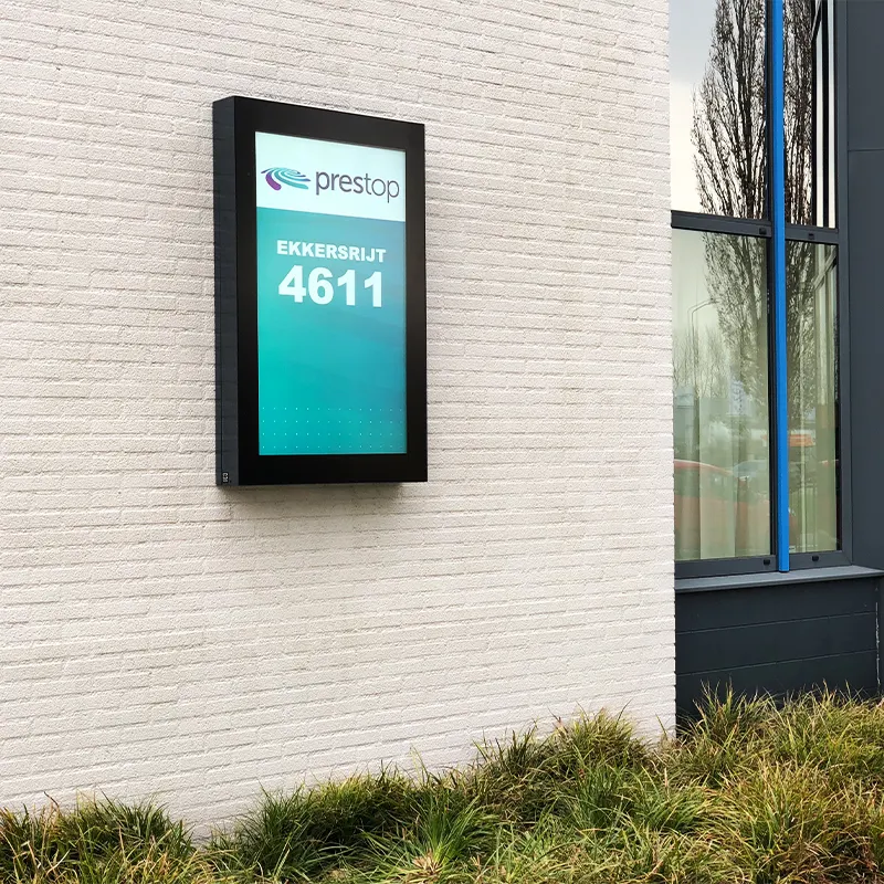 wand touchscreen behuizing outdoor industrie