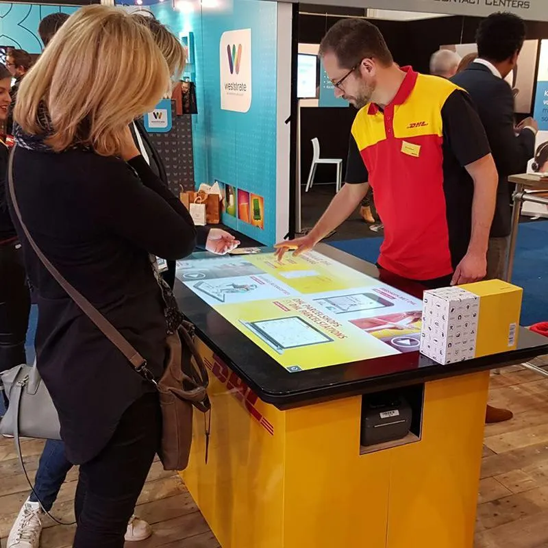 DHL touchtafel huren prestop