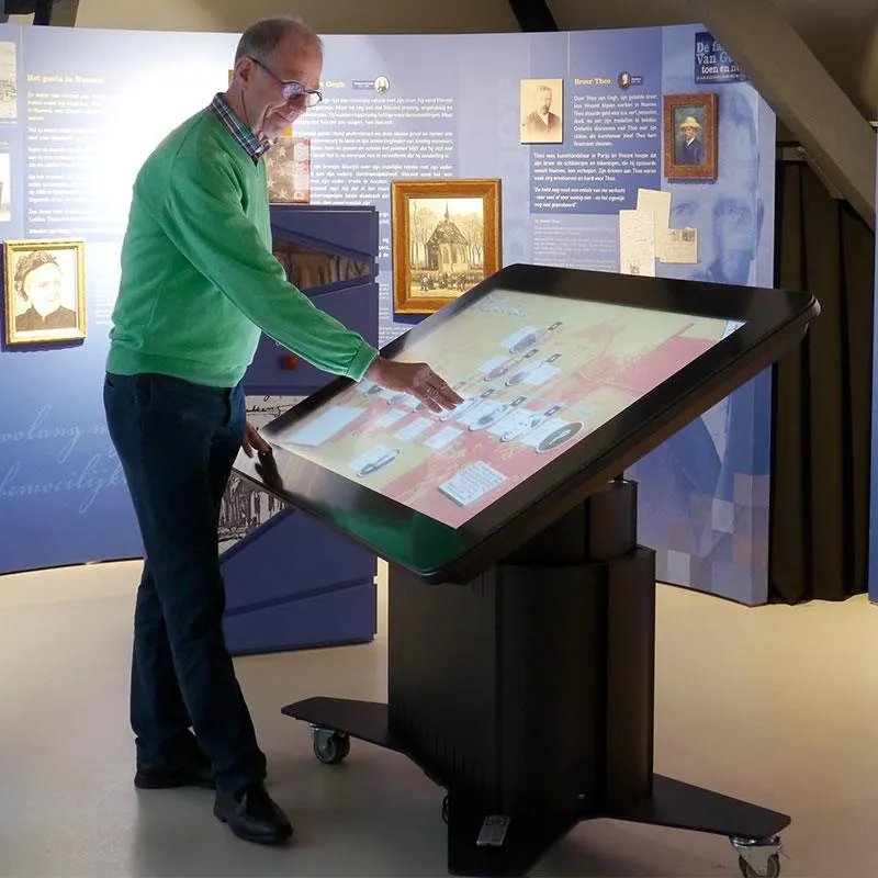 Prestop touchscreen tafel voor Vincentre case