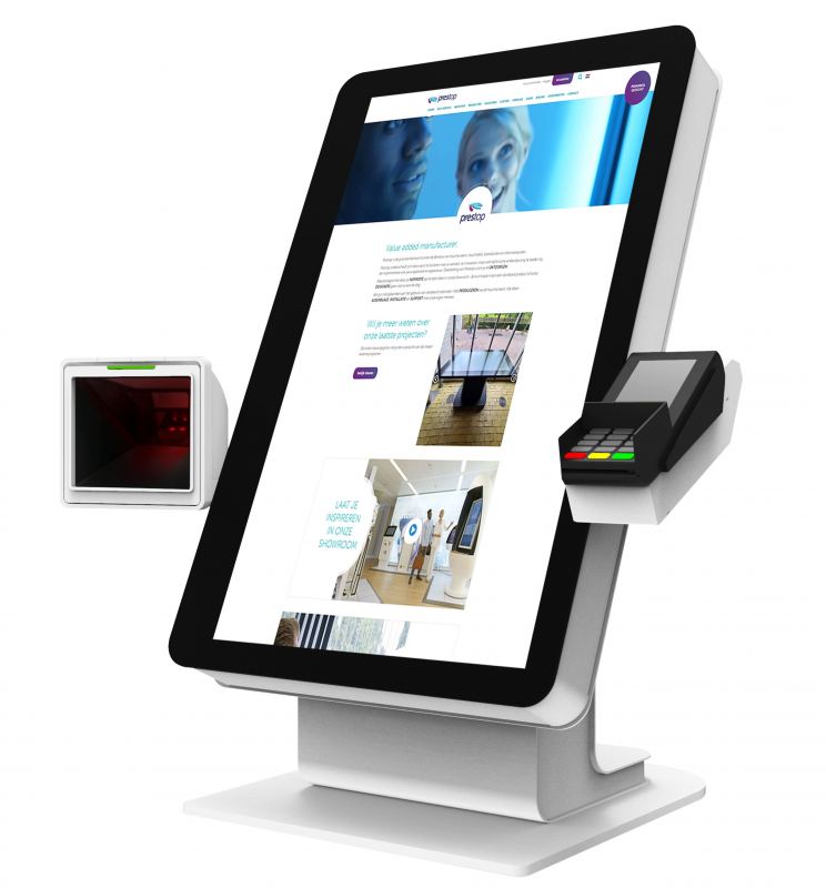 Kiosk Evolution 24" M Desk Pay Scan