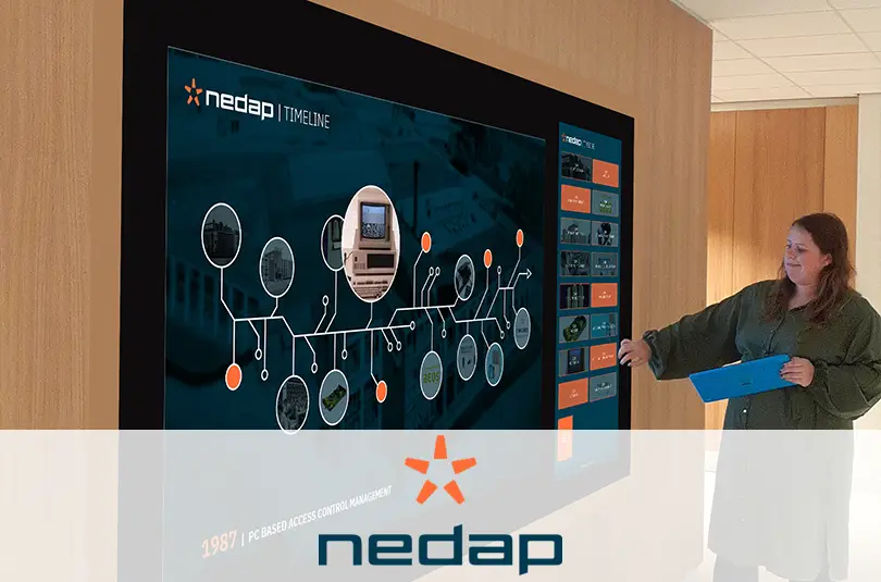 Nedap grote touchscreens inbouw Prestop