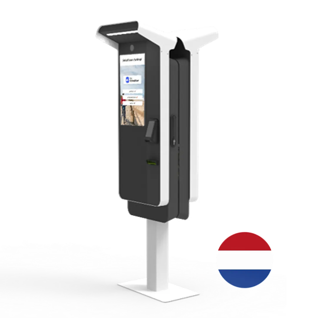 Outdoor kiosk voor fietsverhuur op buitenlocaties met 24/7 beschikbaarheid