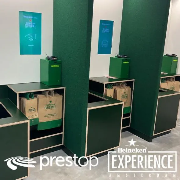 Heineken Experience Amsterdam: self-checkout van Prestop