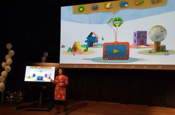 Touchscreen van PresTop gebruikt voor live uitgezonden Zapp-actie