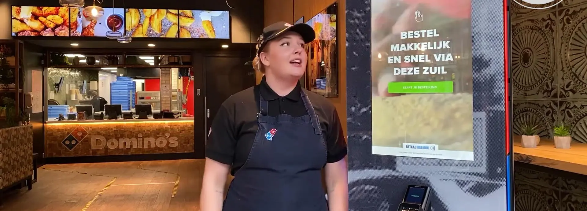 Prestop Domino's self-order self-service kiosk