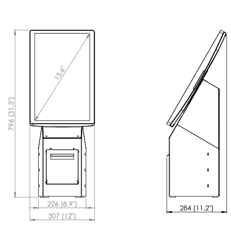 Kiosk Evolution 22" P LED PAY DESK 