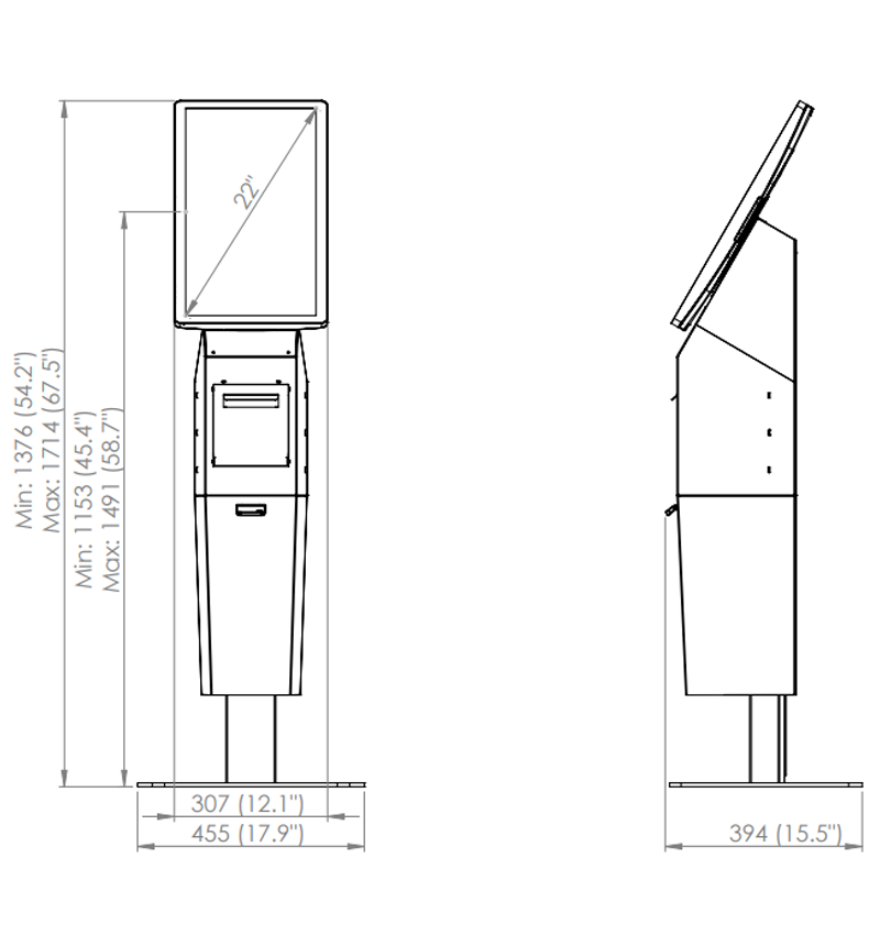 Kiosk Evolution 22" P LED PAY HIGH LOW 