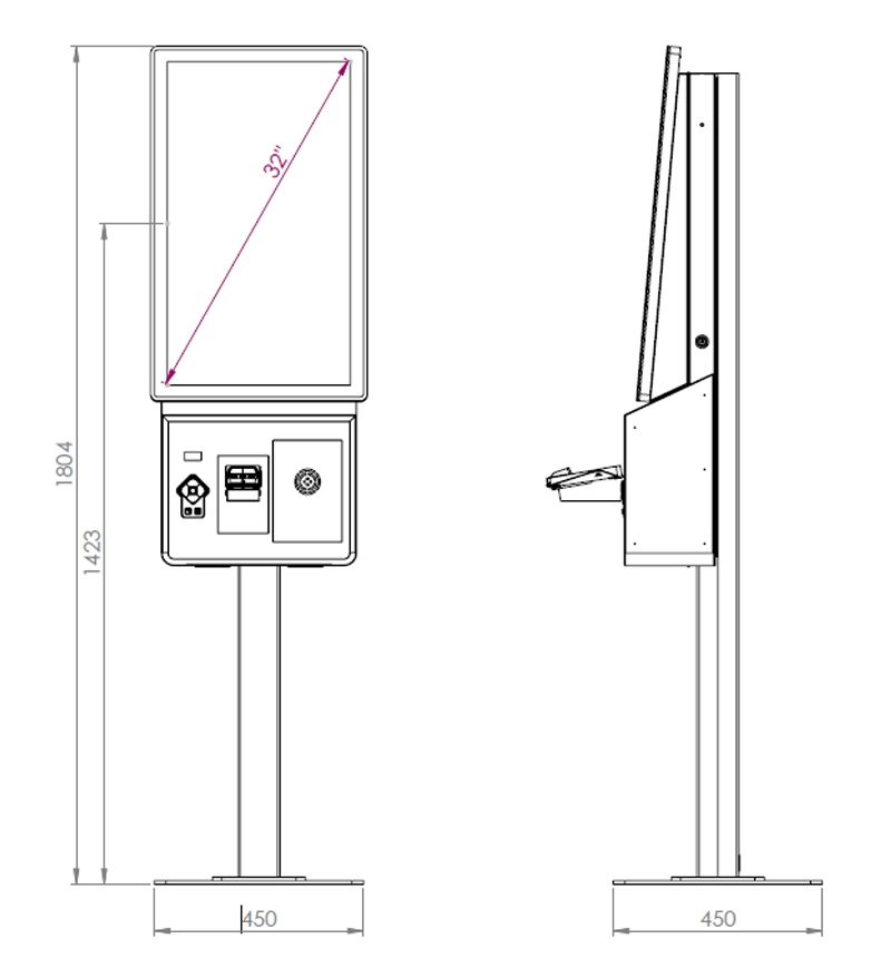 Kiosk Evolution 27" P SINGLE LED PAY 