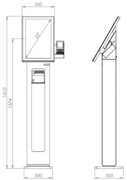 Kiosk Slim 22" P LED PAY 