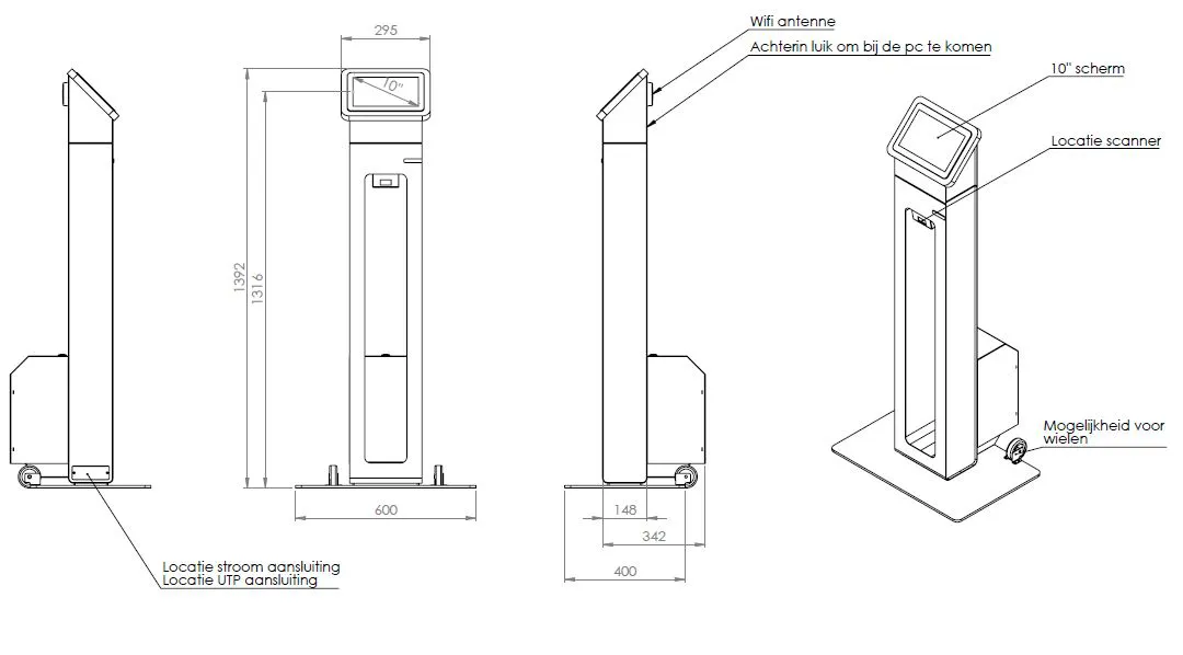 Kiosk Slim 10" L Accu 